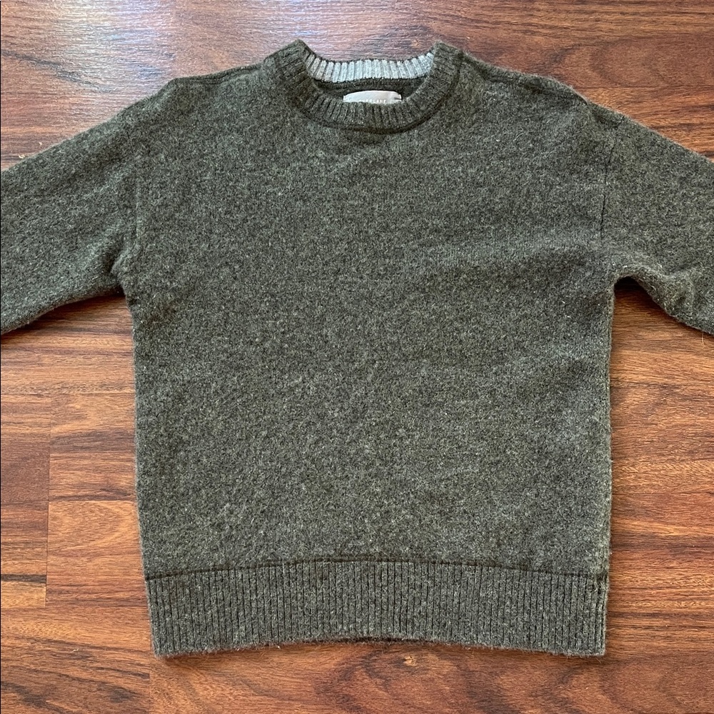 Everlane Olive Crew Neck Cashmere Sweater